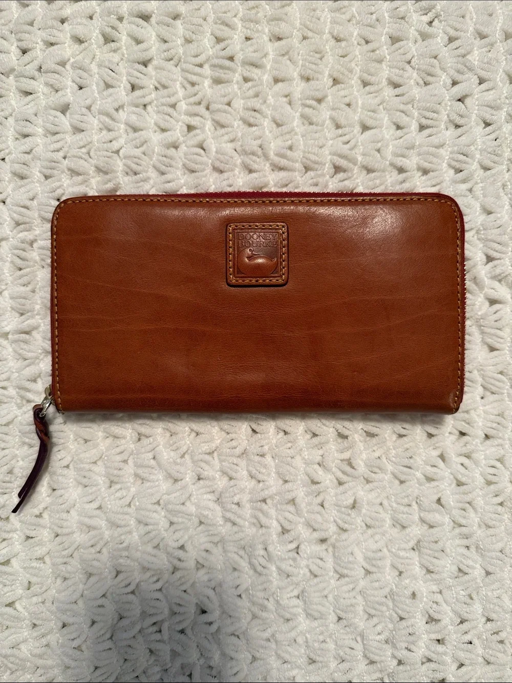 Dooney & Bourke Brown Zip-Around Leather Wallet